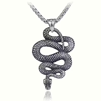 Halsband "Ringing Snake" i rostfritt stål
