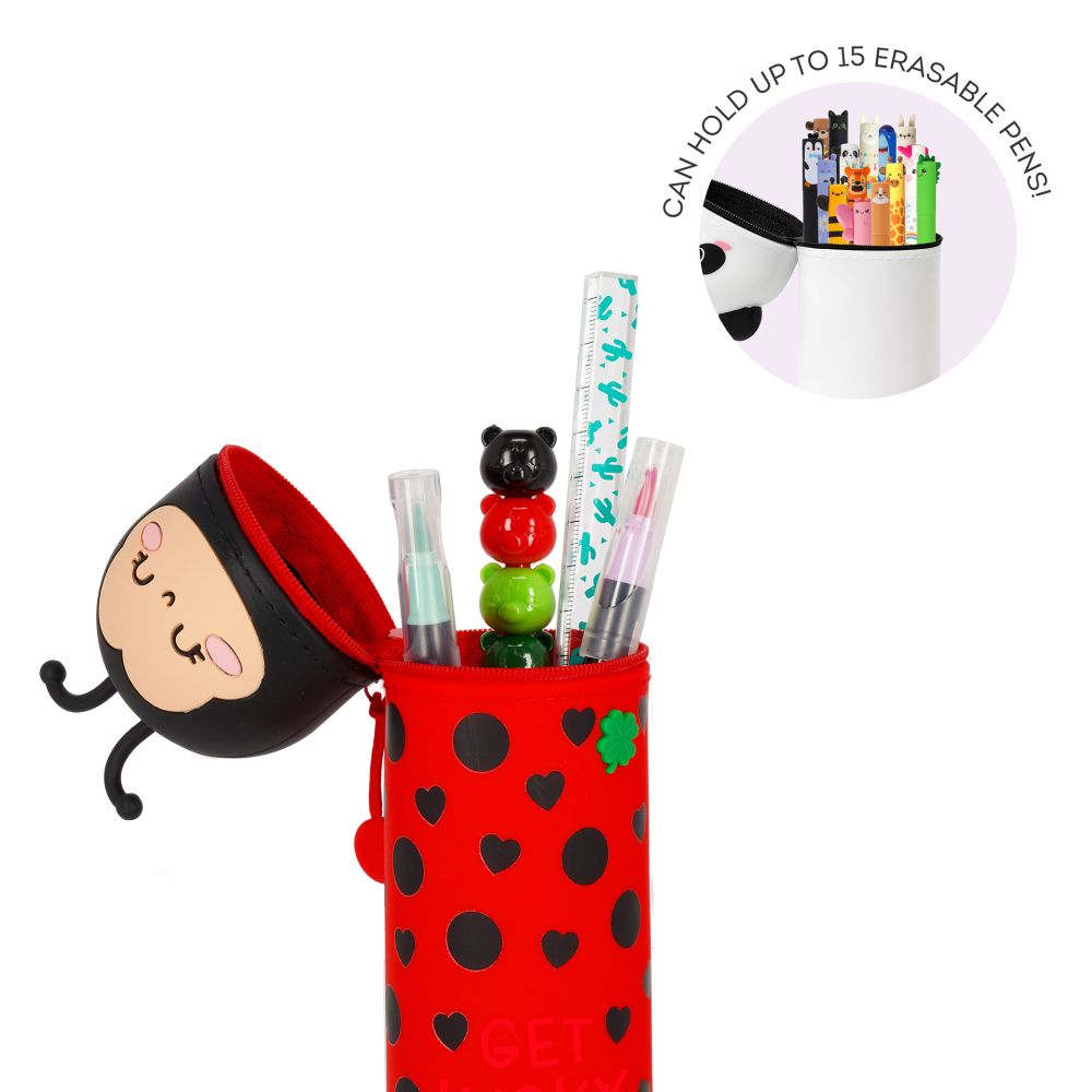 Penalhus af silikone, Kawaii, Ladybug - 4