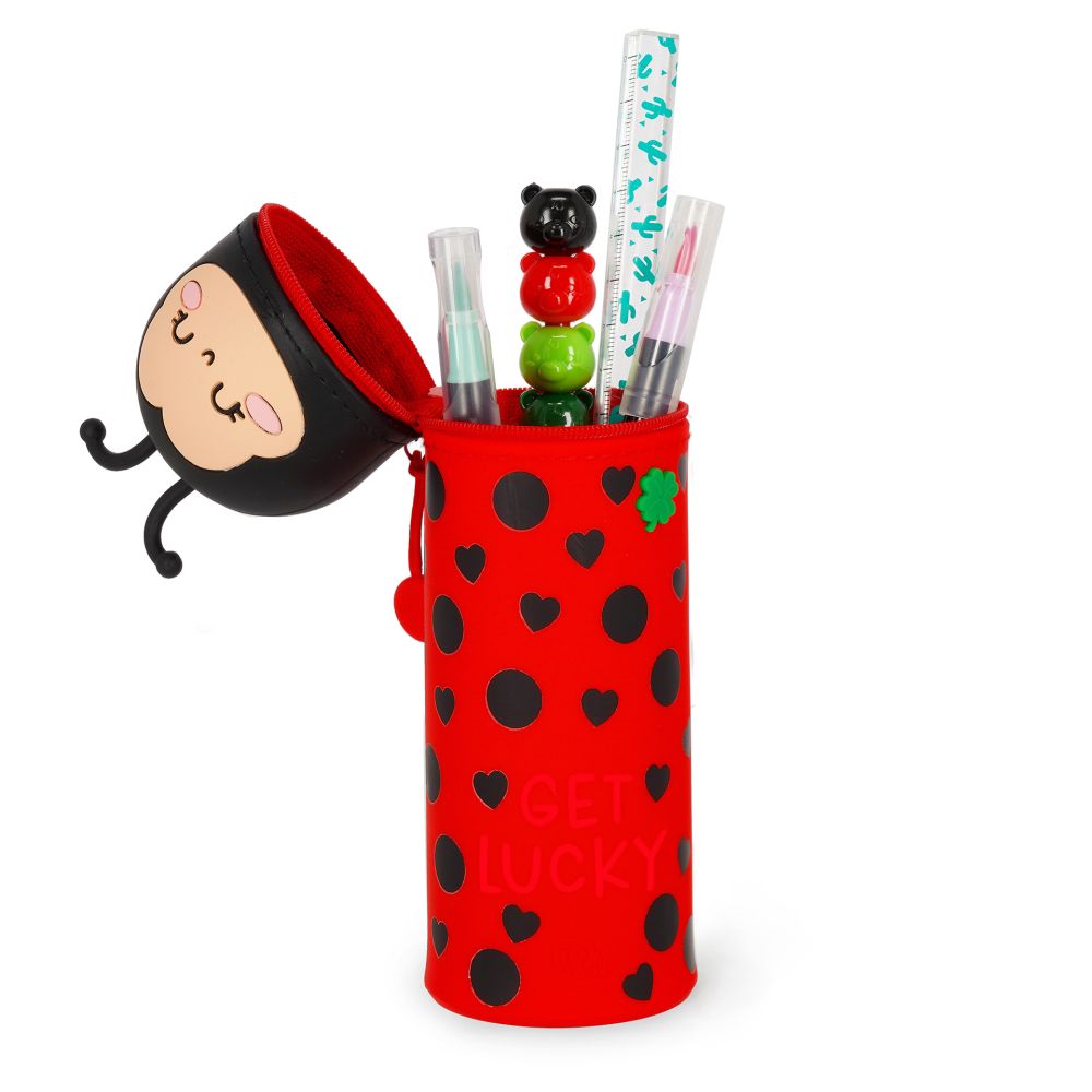 Penalhus af silikone, Kawaii, Ladybug - 3