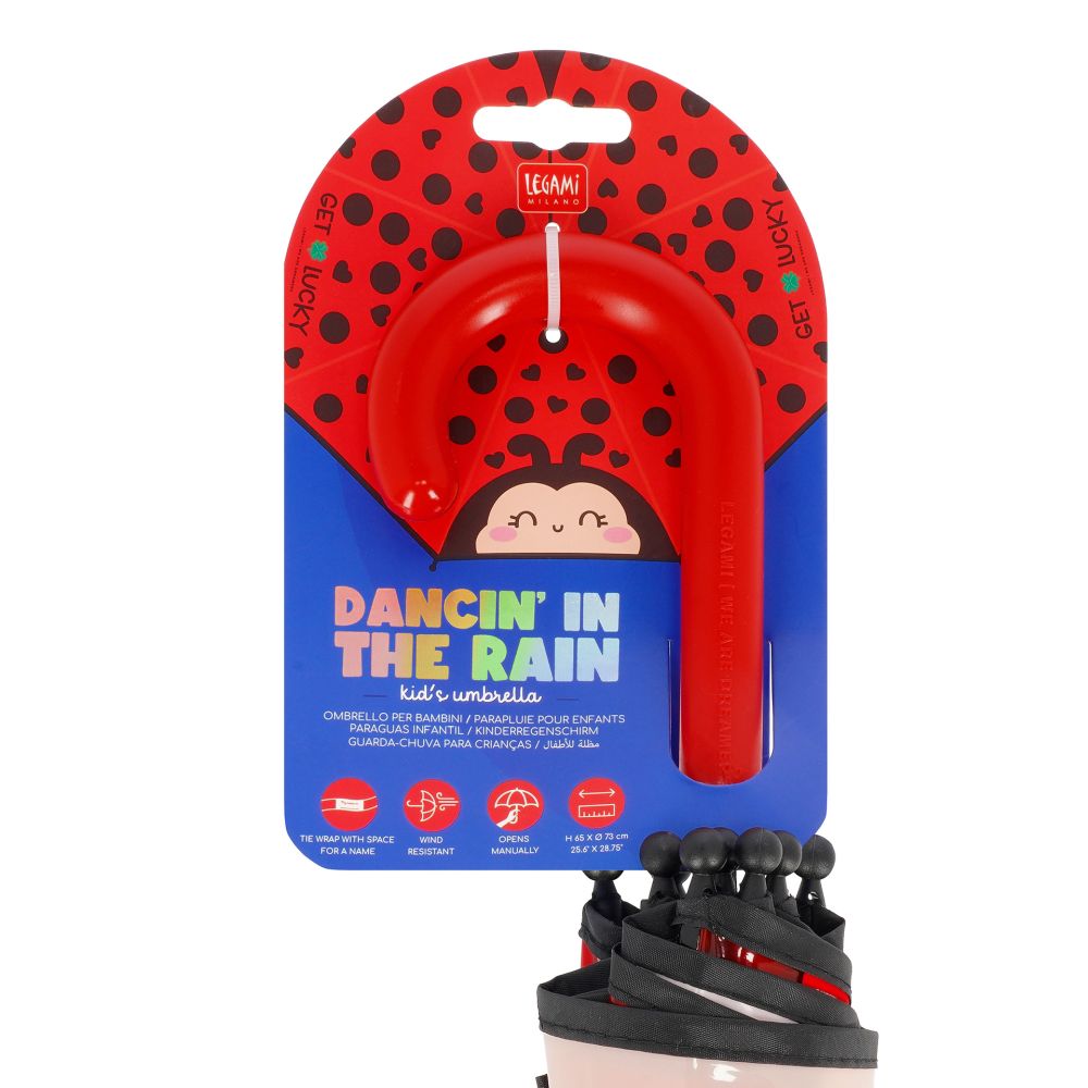 Paraply, børn, Dancin' in the rain, Ladybug - 5