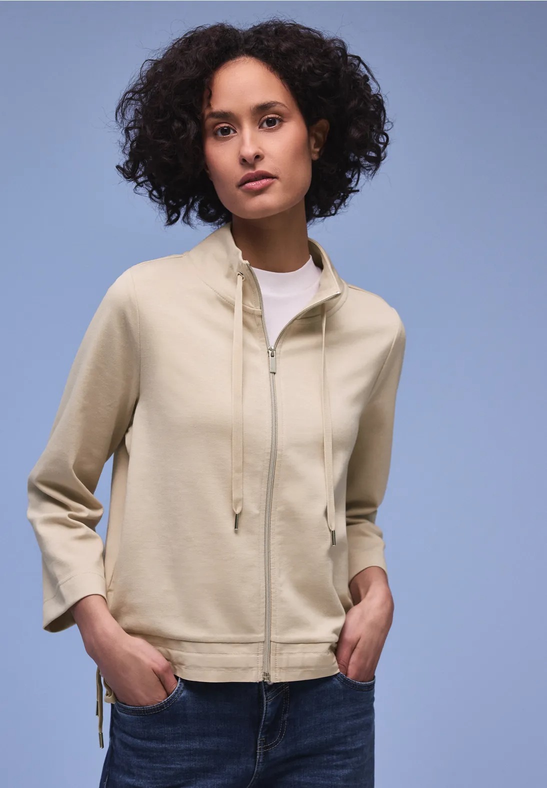LTD QR Zipper Jacket - Cotton Beige - Street One