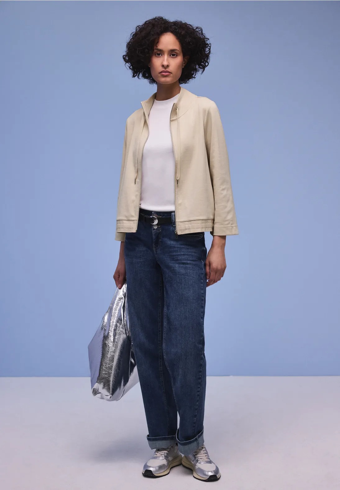 LTD QR Zipper Jacket - Cotton Beige - Street One - 5