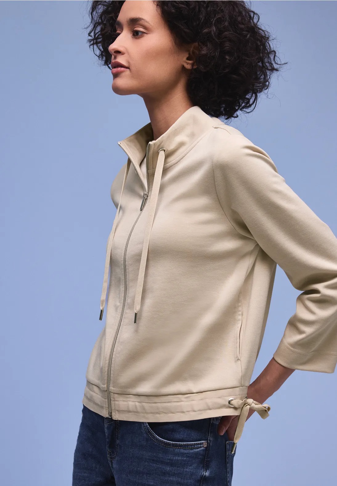 LTD QR Zipper Jacket - Cotton Beige - Street One