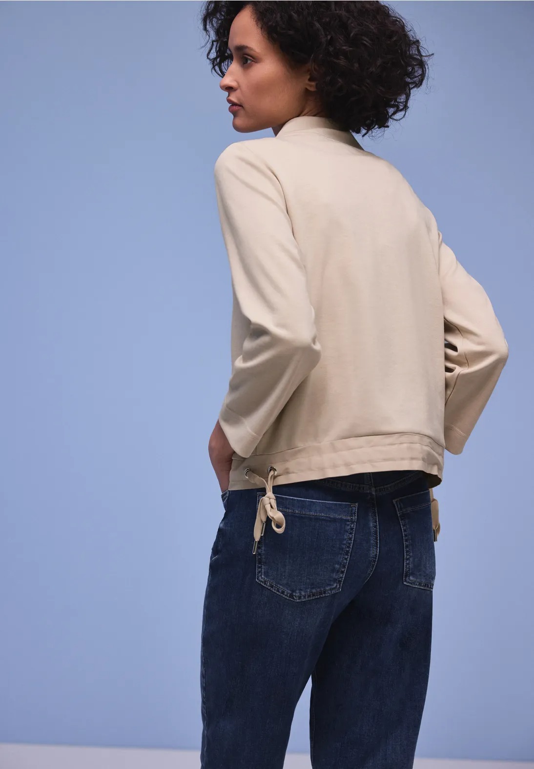 LTD QR Zipper Jacket - Cotton Beige - Street One - 3