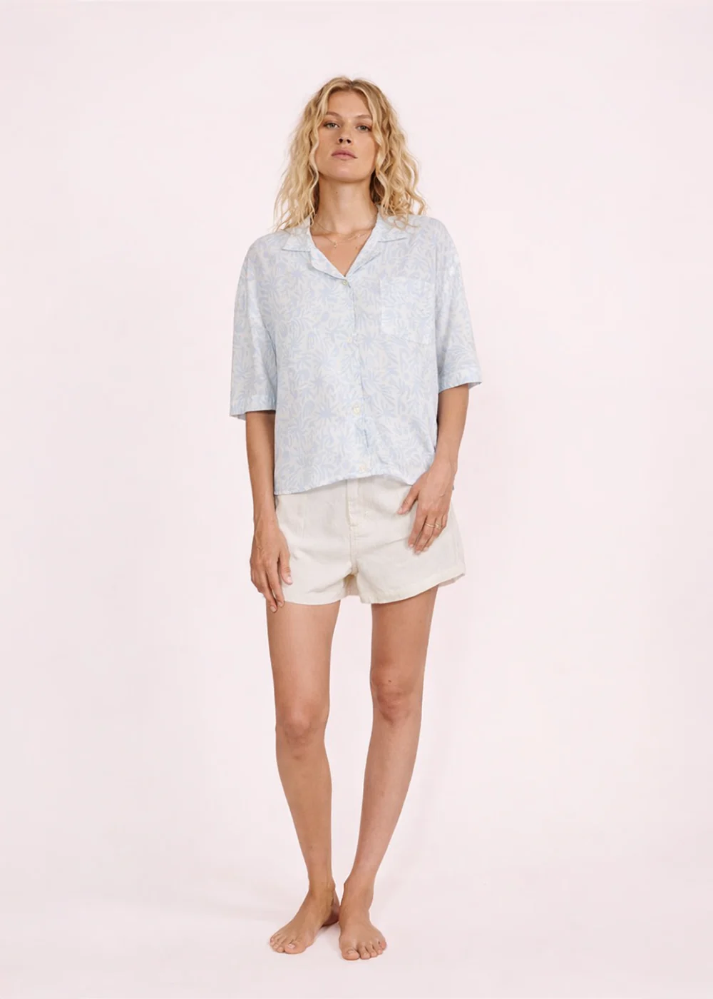Sisstr skjort dam Judith light blue