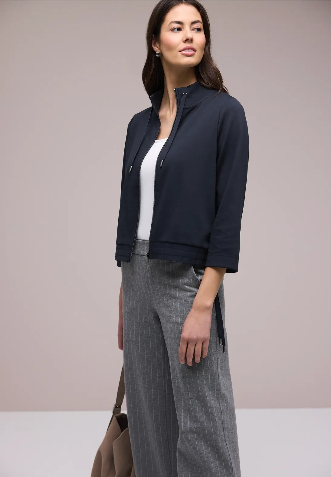 LTD QR Zipper Jacket - Shadowed Navy - Street One