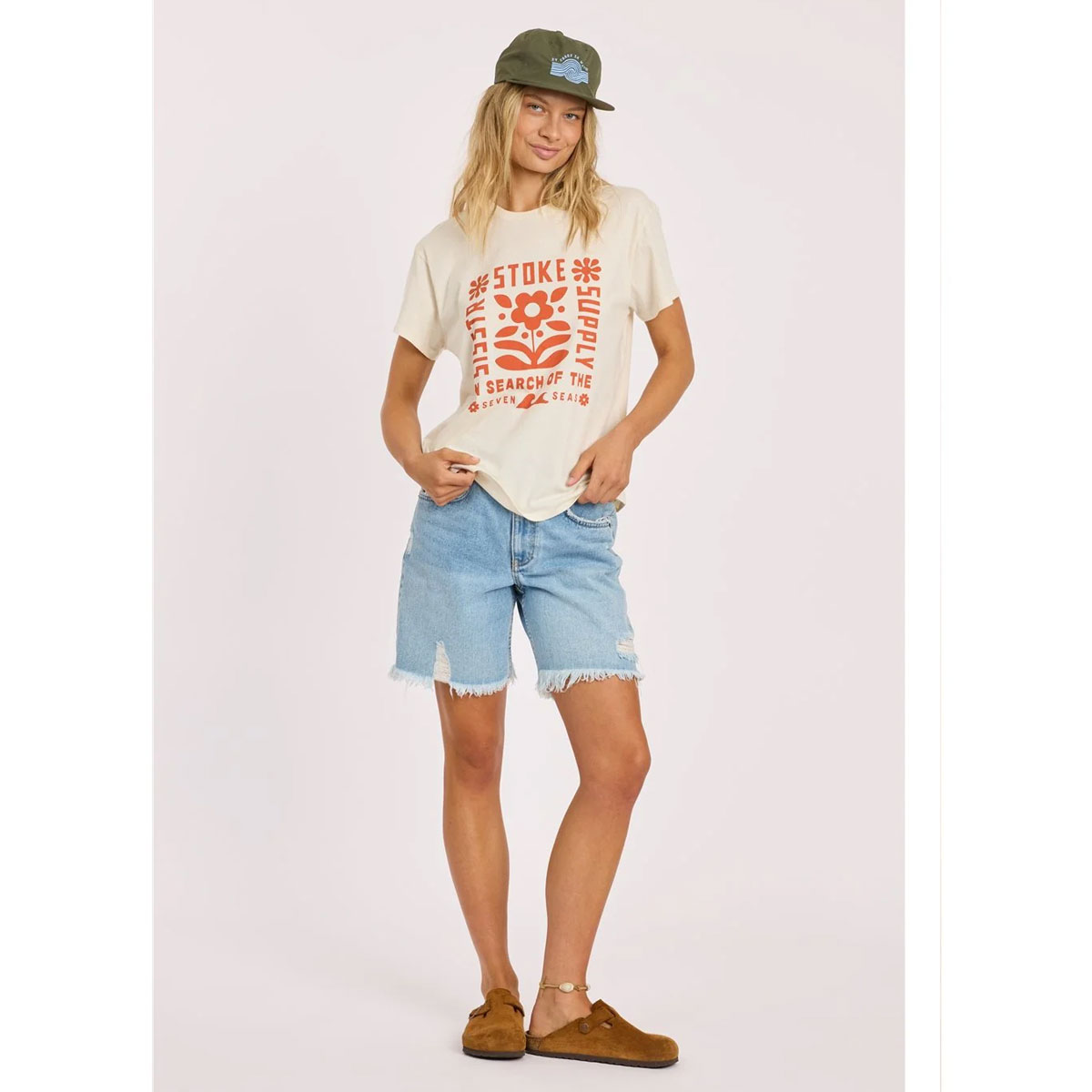 Sisstr t-shirt dam Shore thing boyfriend sea salt