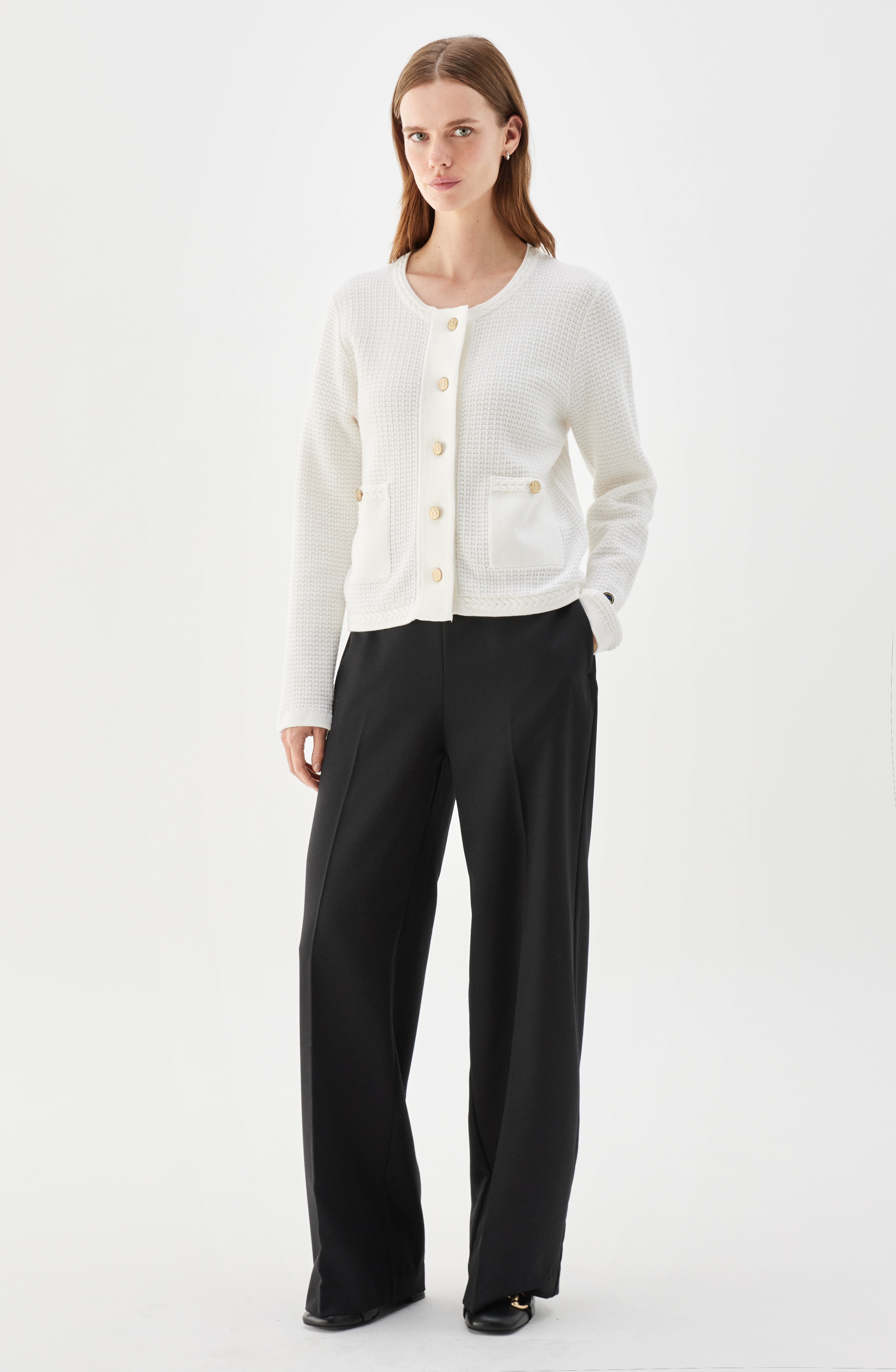 Busnel Estelle Cardigan,  Ecru - 3