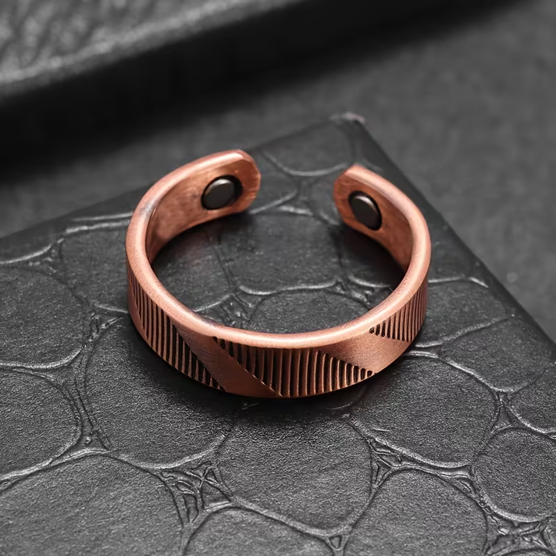 Ring i Koppar med Magneter - 8