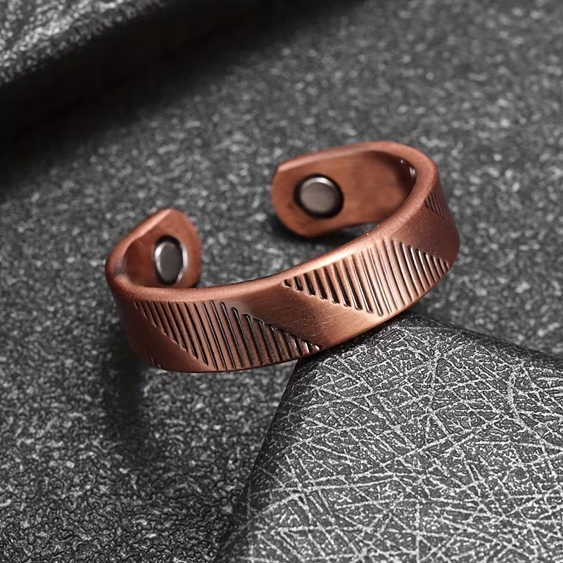 Ring i Koppar med Magneter - 4