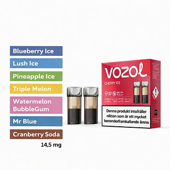 Vozol Switch prefyllda poddar 2-pack - 14,5 mg