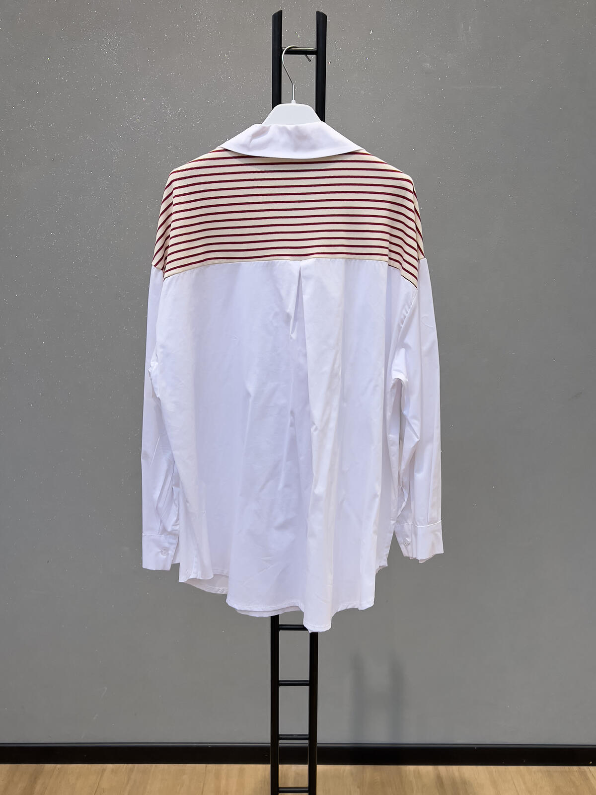 Shirt white/burgundy - 2