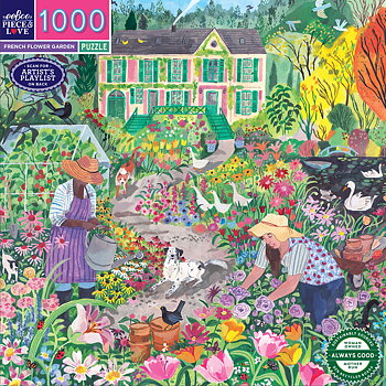French Flower Garden : Pussel 1000 bitar