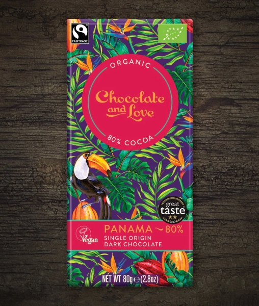 Chocolate and Love Mörk choklad Single origin Panama 80% EKO, 80 g