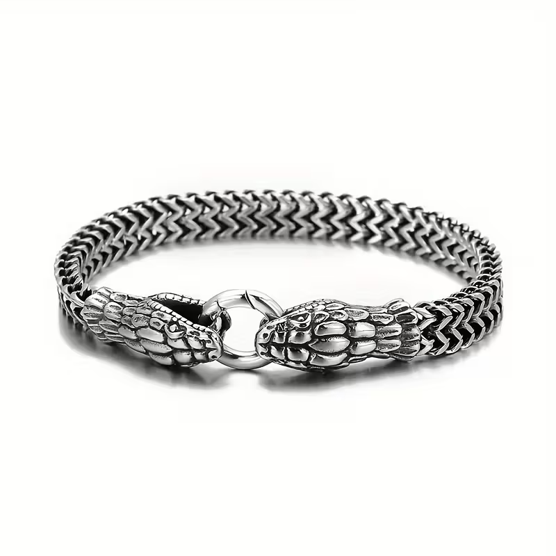 Armband "Snake heads" i rostfritt stål