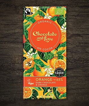 Chocolate and Love Mörk choklad med apelsin 65% EKO, 80 g