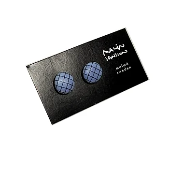 Örhängen - DOT - blåviolett/svart (matt)