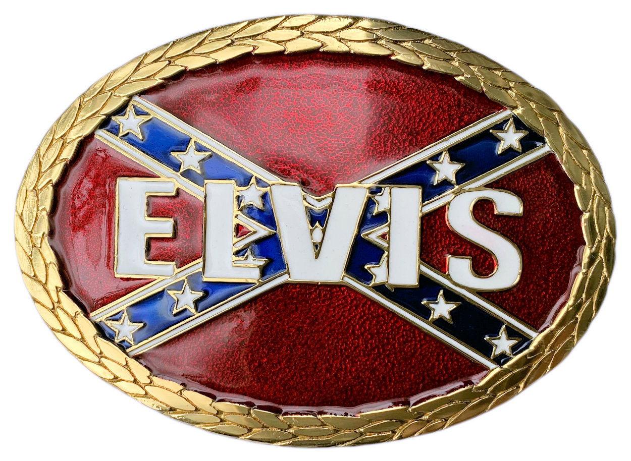 Elvis Buckle -Flag