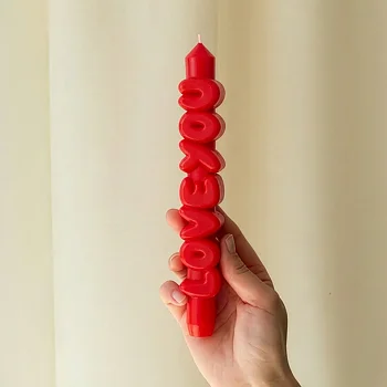 Taper Candle Love You Red 3D