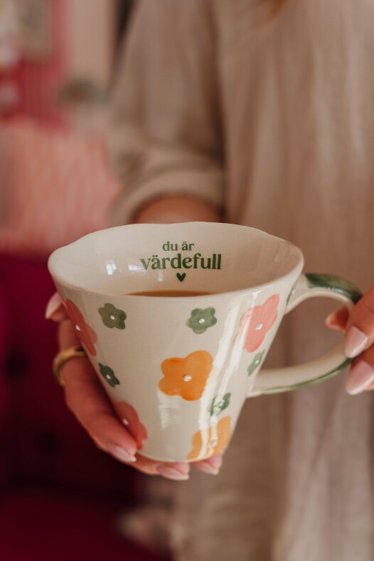 Majas mugg - Du är värdefull/ Barncancerfonden - 2