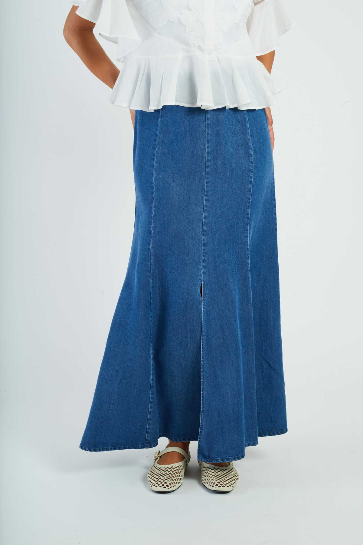 Derhy - Debbie Long Skirt Denim Blue