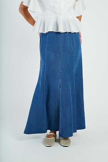 Derhy - Debbie Long Skirt Denim Blue