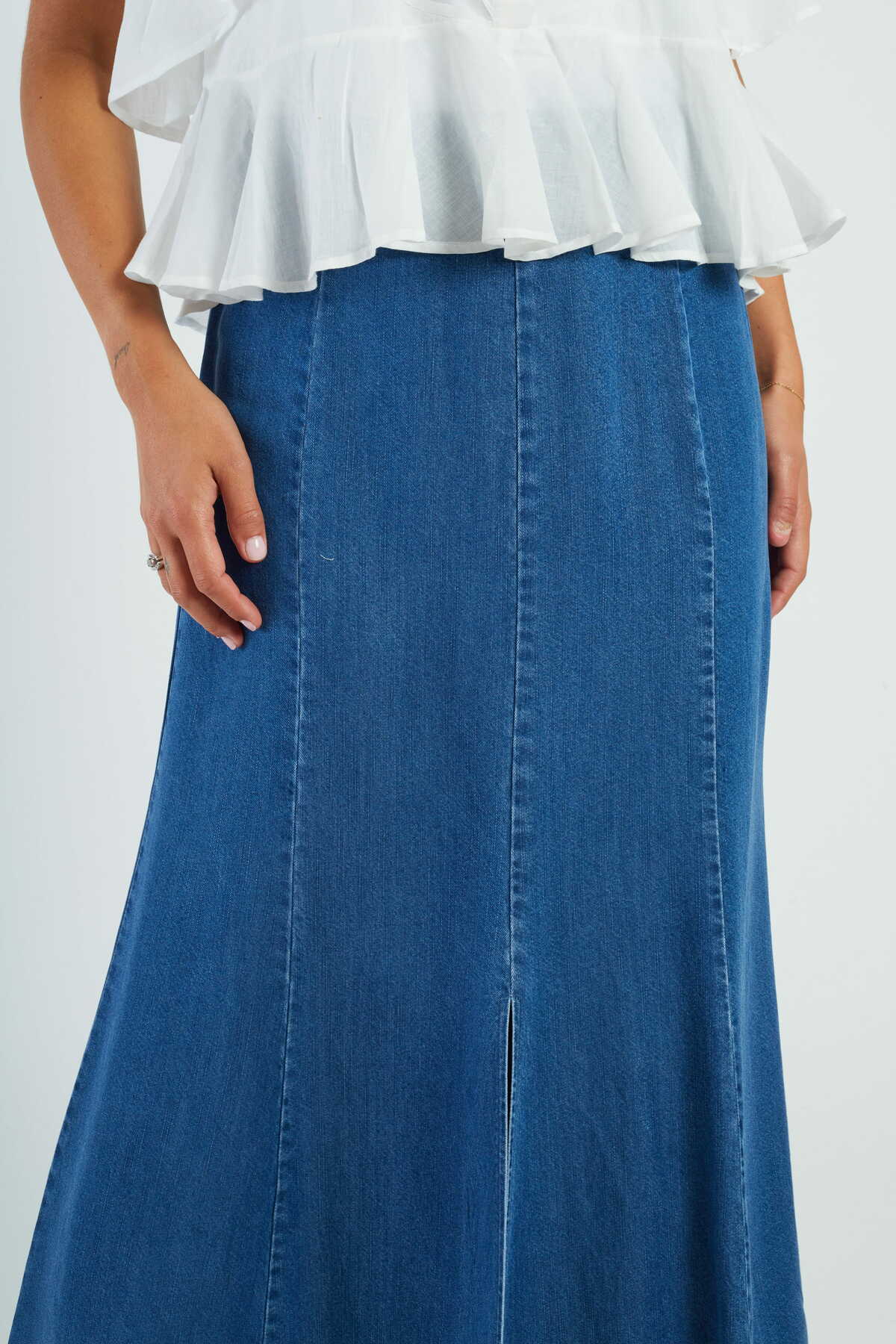 Derhy - Debbie Long Skirt Denim Blue - 4