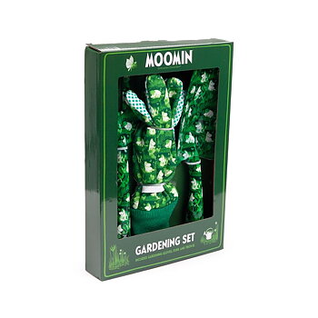 Mumin 3-Pack Trädgårdsset - Planteringsspade, Handgrep & Handskar 