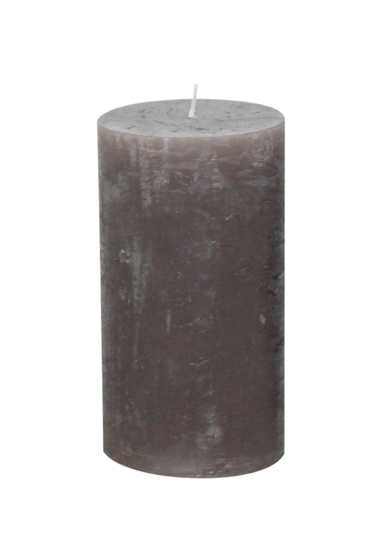 Gies Premium Rustikkerze Taupe | Ø 68 x H 130 mm