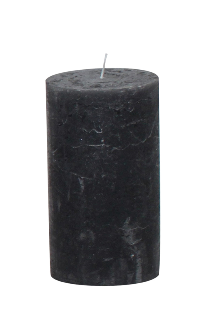 Gies Premium Rustikkerze Anthrazit | Ø 68 x H 130 mm