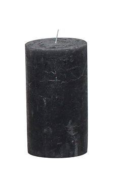 Gies Premium Rustikkerze Anthrazit | Ø 68 x H 130 mm