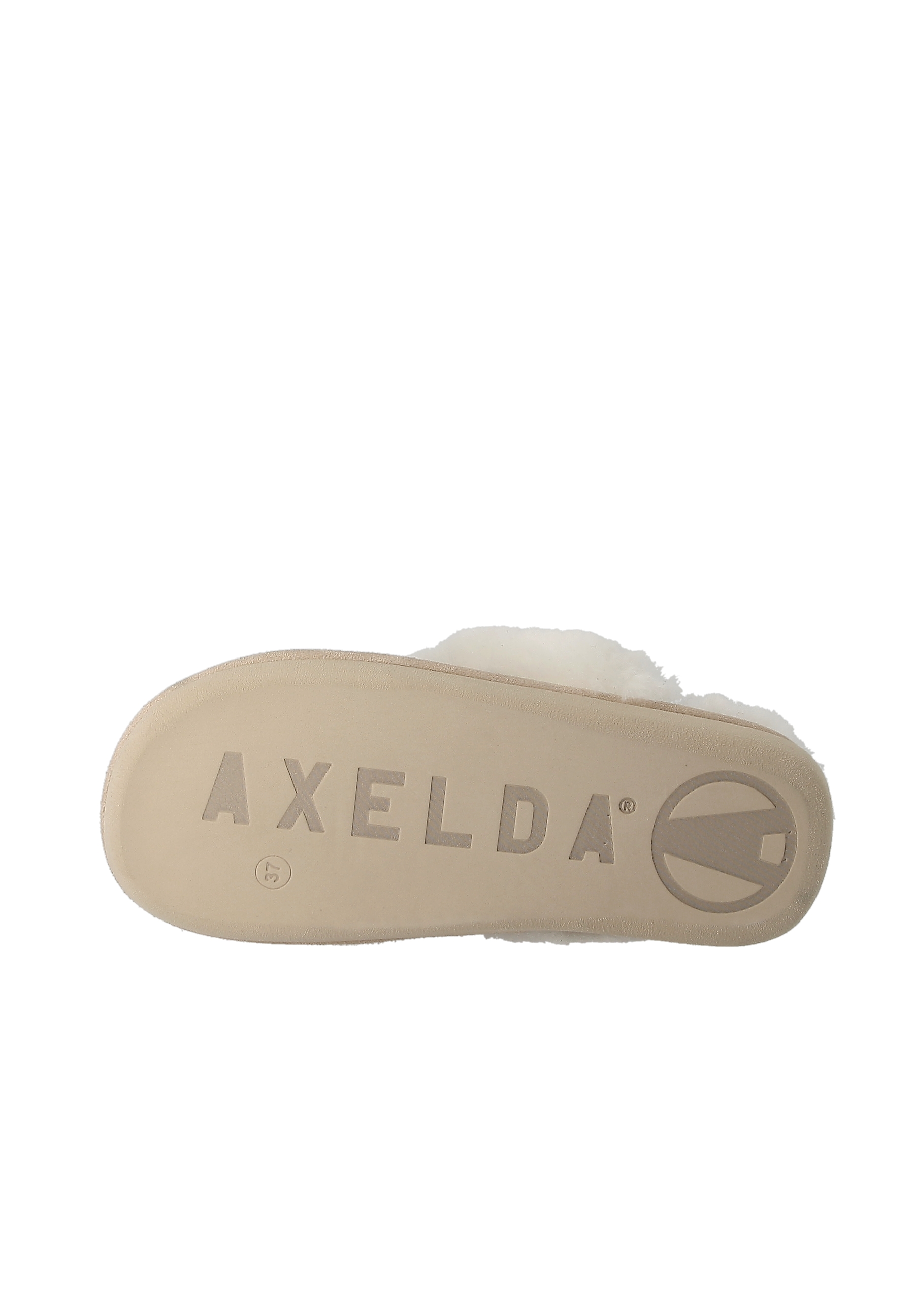Fårskinnstofflor med gummisula Axelda Tournai Sand - 3