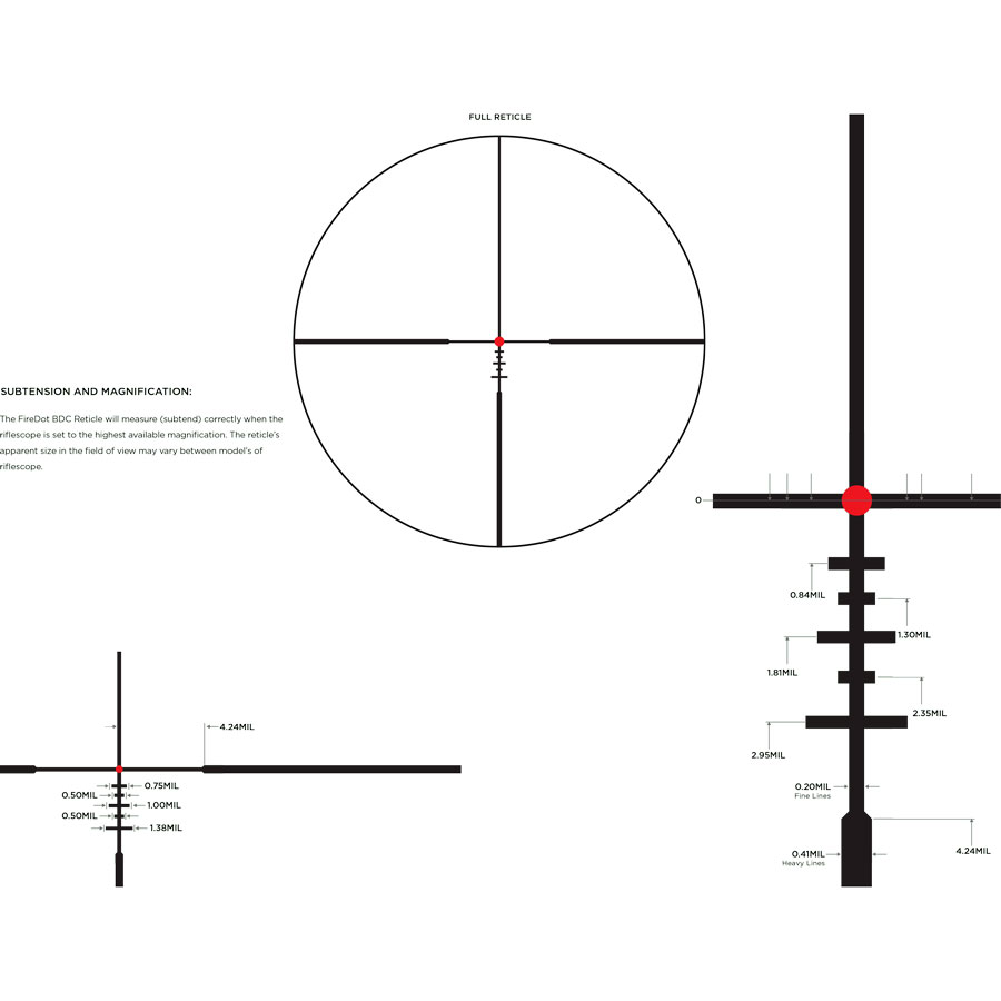 Leupold Mark 4HD 1-4.5x24 30mm SFP Illum. FireDot BDC - 6