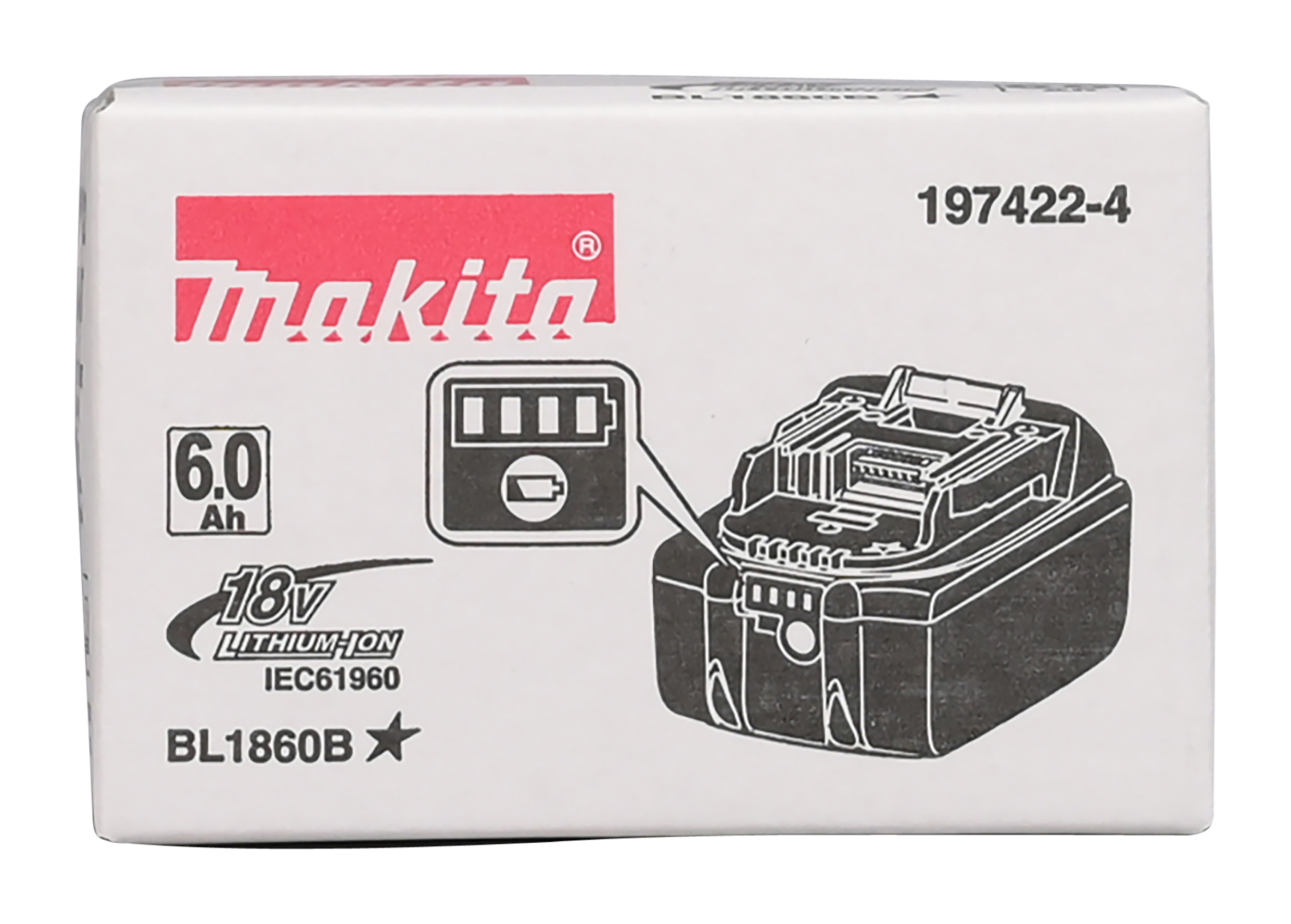 MAKITA BATTERI BL1860B 18v LI-ION 6,0Ah - 2