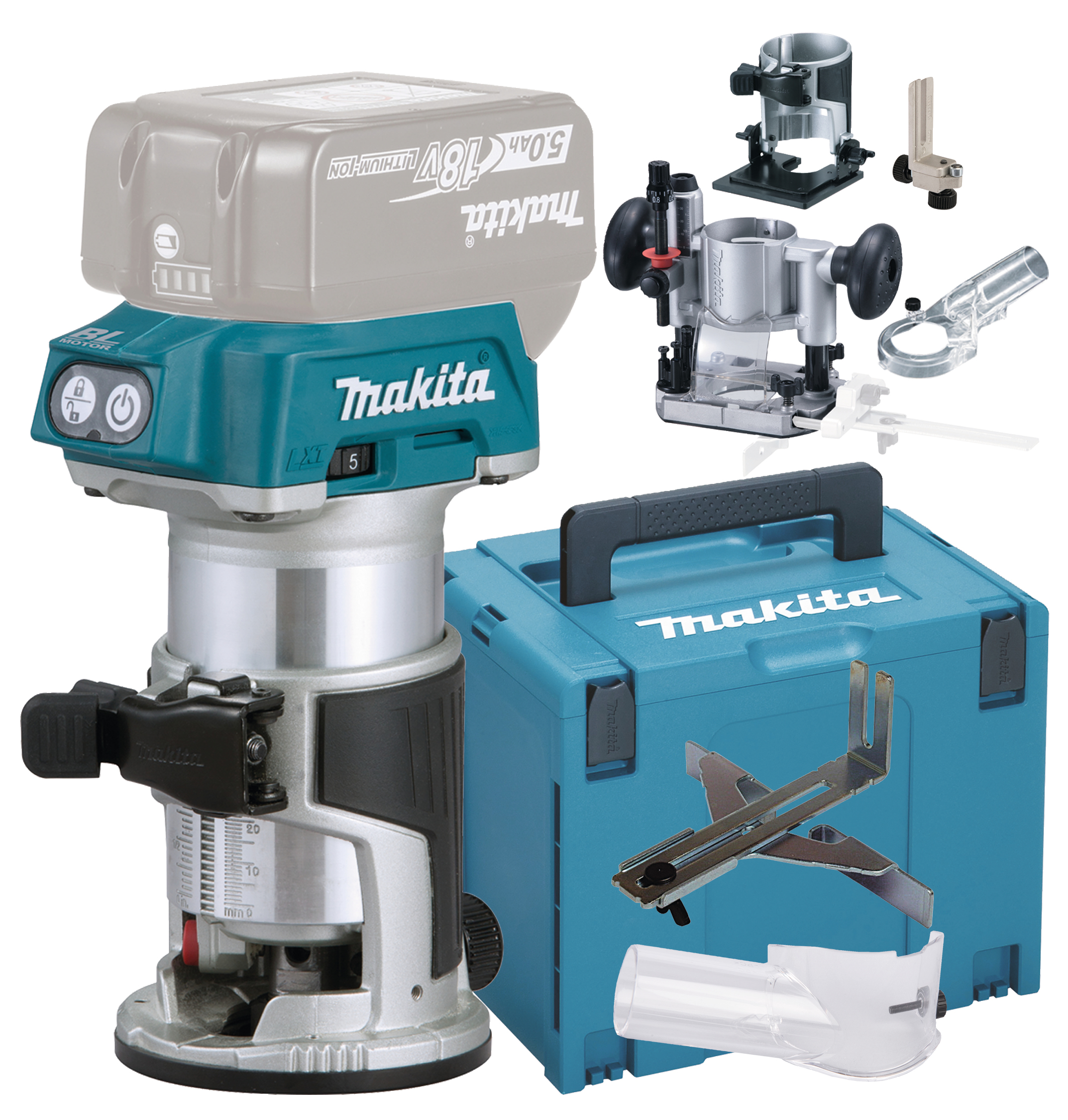 Makita Multifräs DRT50ZJX5 18v 6/8mm