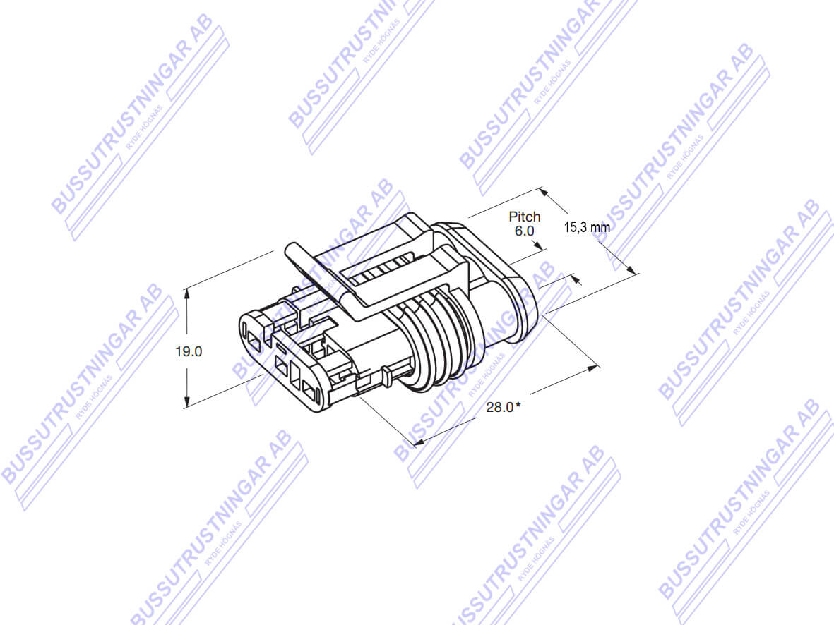 Kontaktstycke 2-polig AMP Superseal HONA - 3