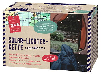 Libri_x : Ljusslinga solcell - 15 meter lång med 150 LED-lampor