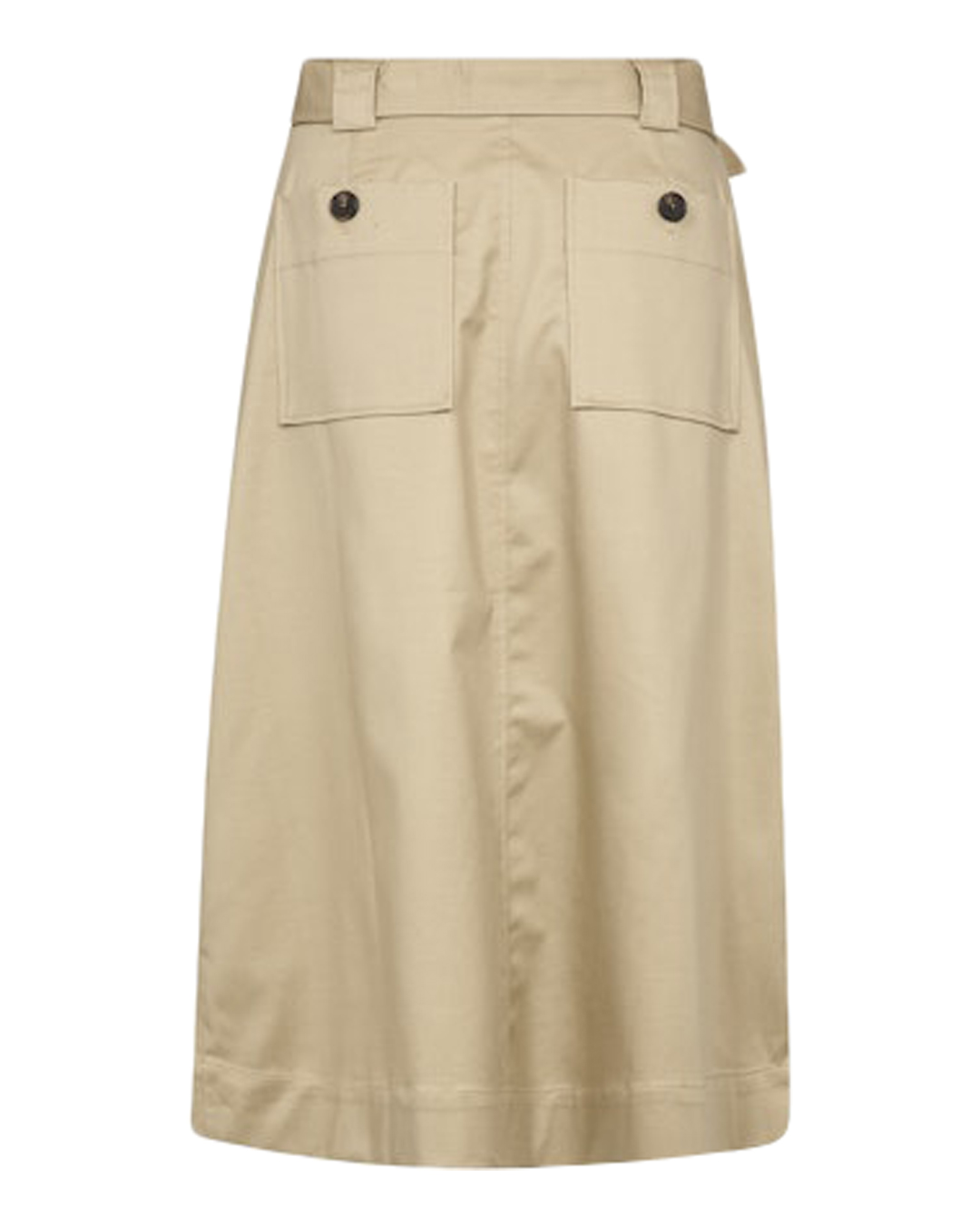 Kjol Koda billie med skärp twill mörkbeige - 4