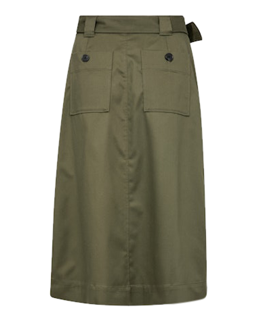 Kjol Koda billie med skärp olive night khakigrön - 4