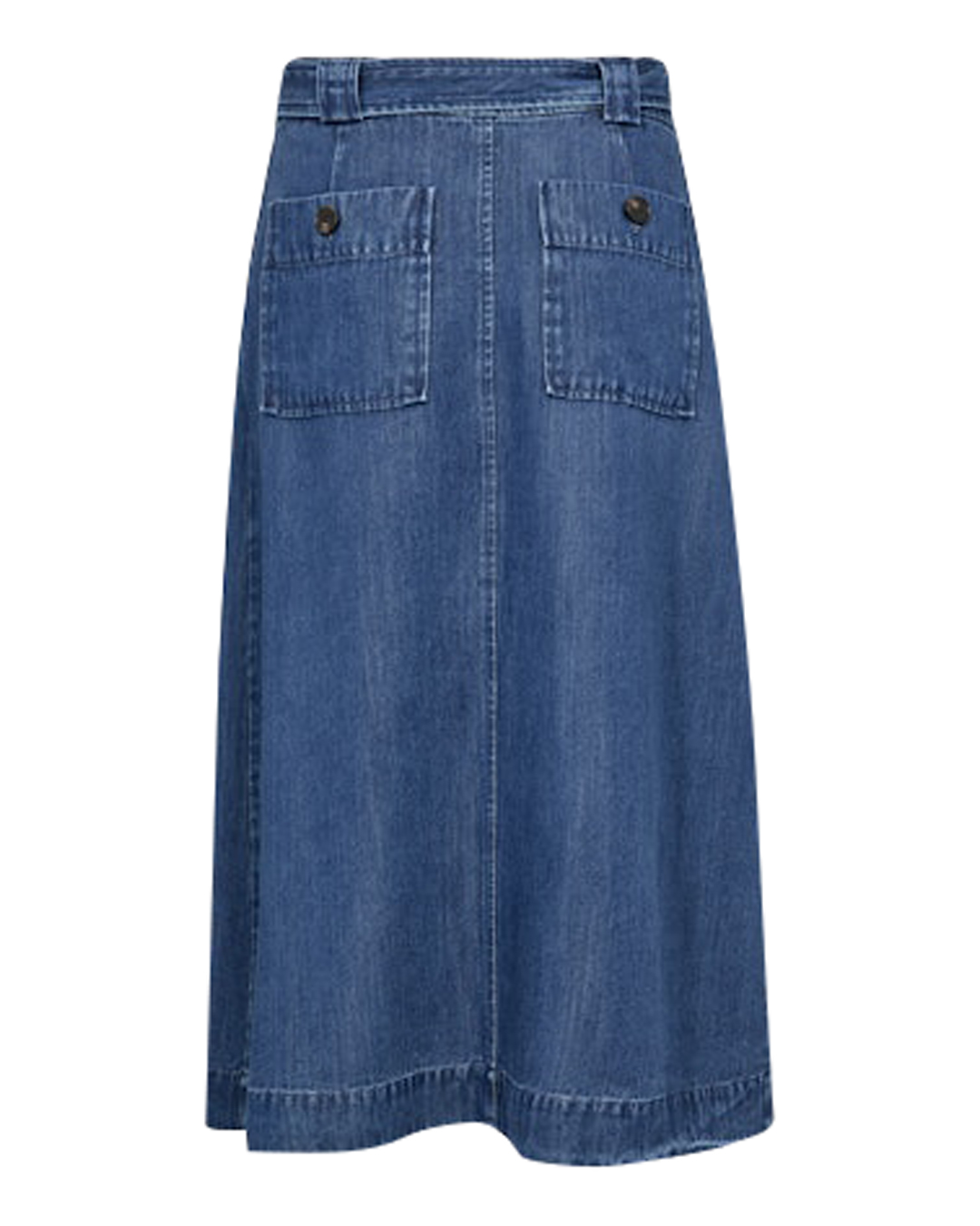 Kjol Koda dinem slits fram mörk denim - 4