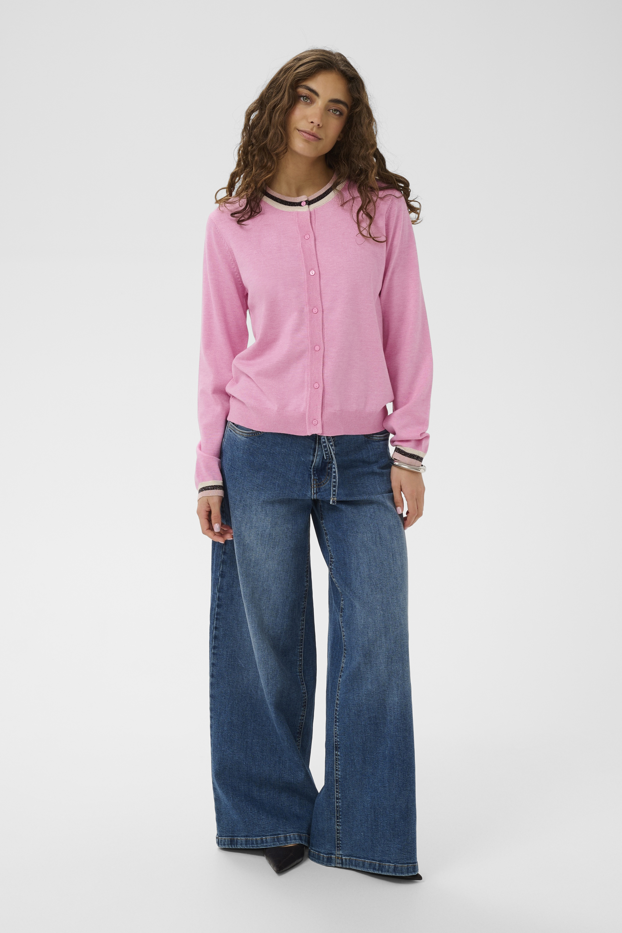 CUbetri Annemarie Cardigan Begonia Pink Melange Rosa kofta - 4