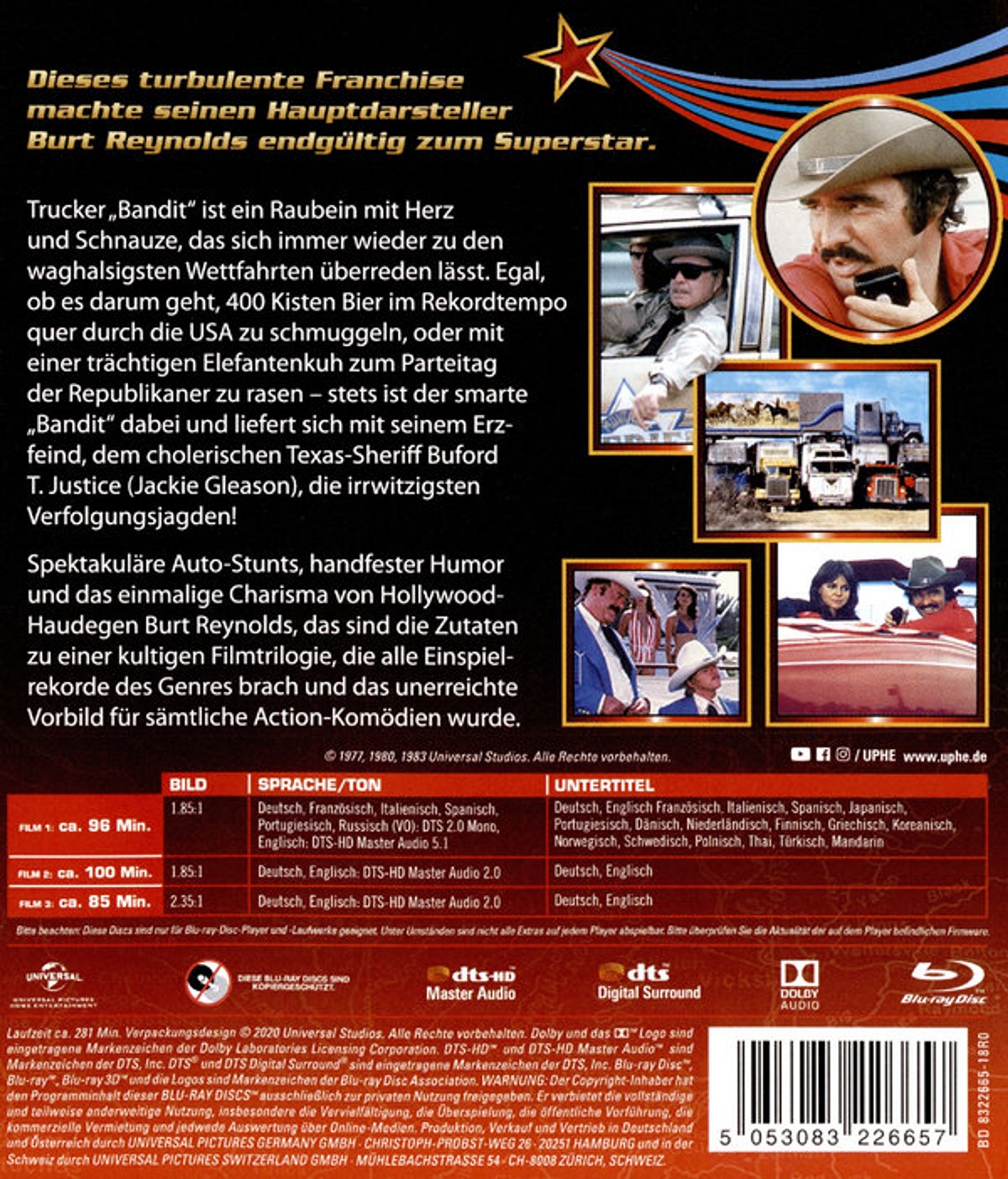 Smokey And the Bandit - Part 1, 2 & 3 (ej svensk text film 2 & 3) (Blu-ray) - 2