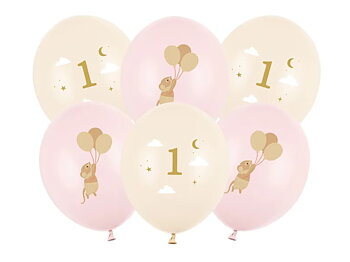Ballongbukett - Svävande möss - Rosa
