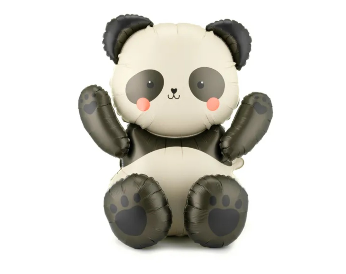 Folieballong  i sittande form - Panda