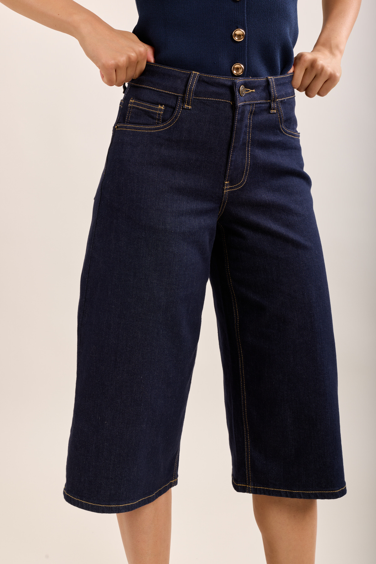 Bermuda shorts mörk denim - 4