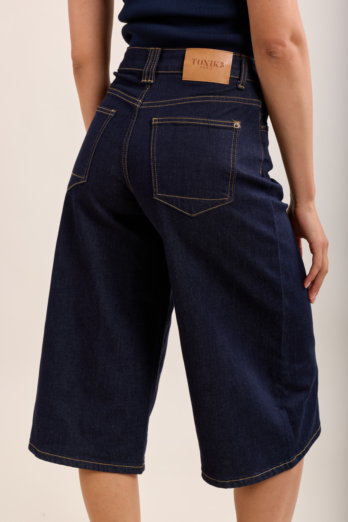 Bermuda shorts mörk denim - 5