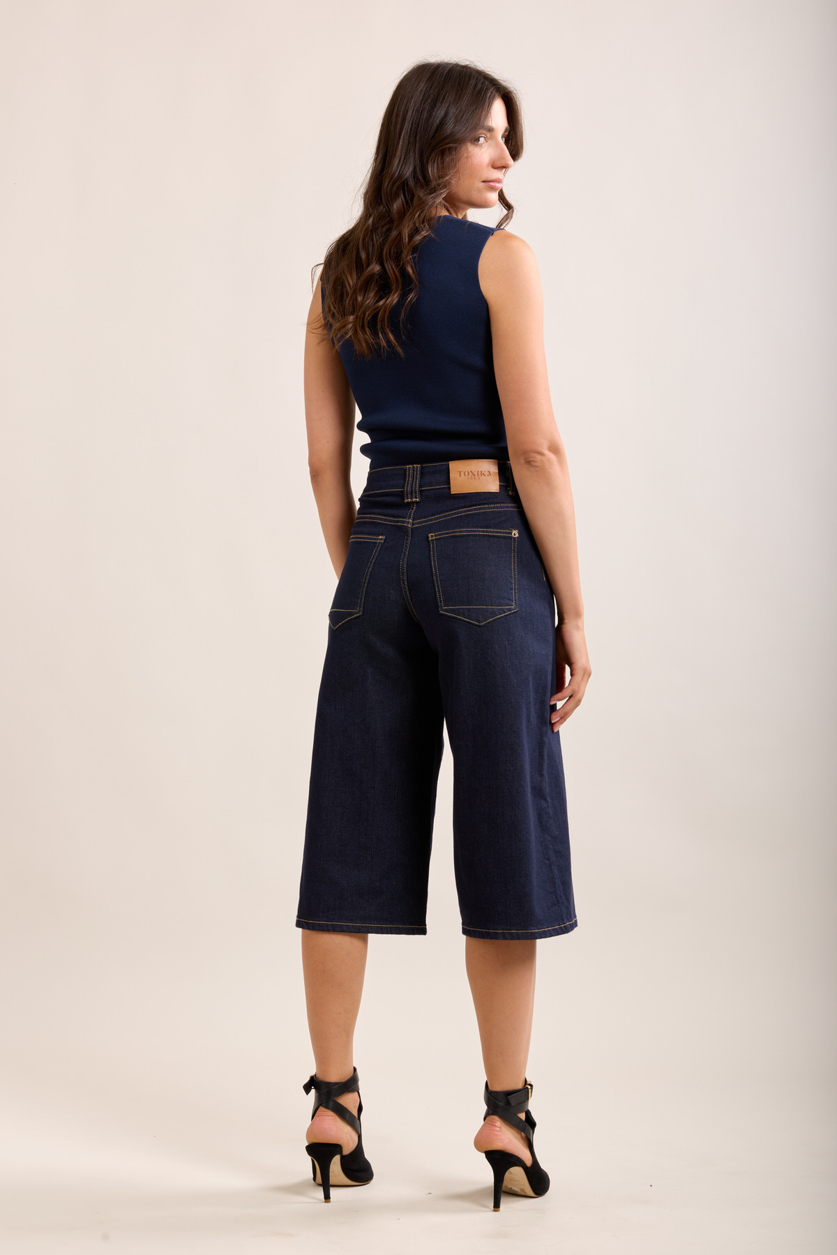 Bermuda shorts mörk denim - 3