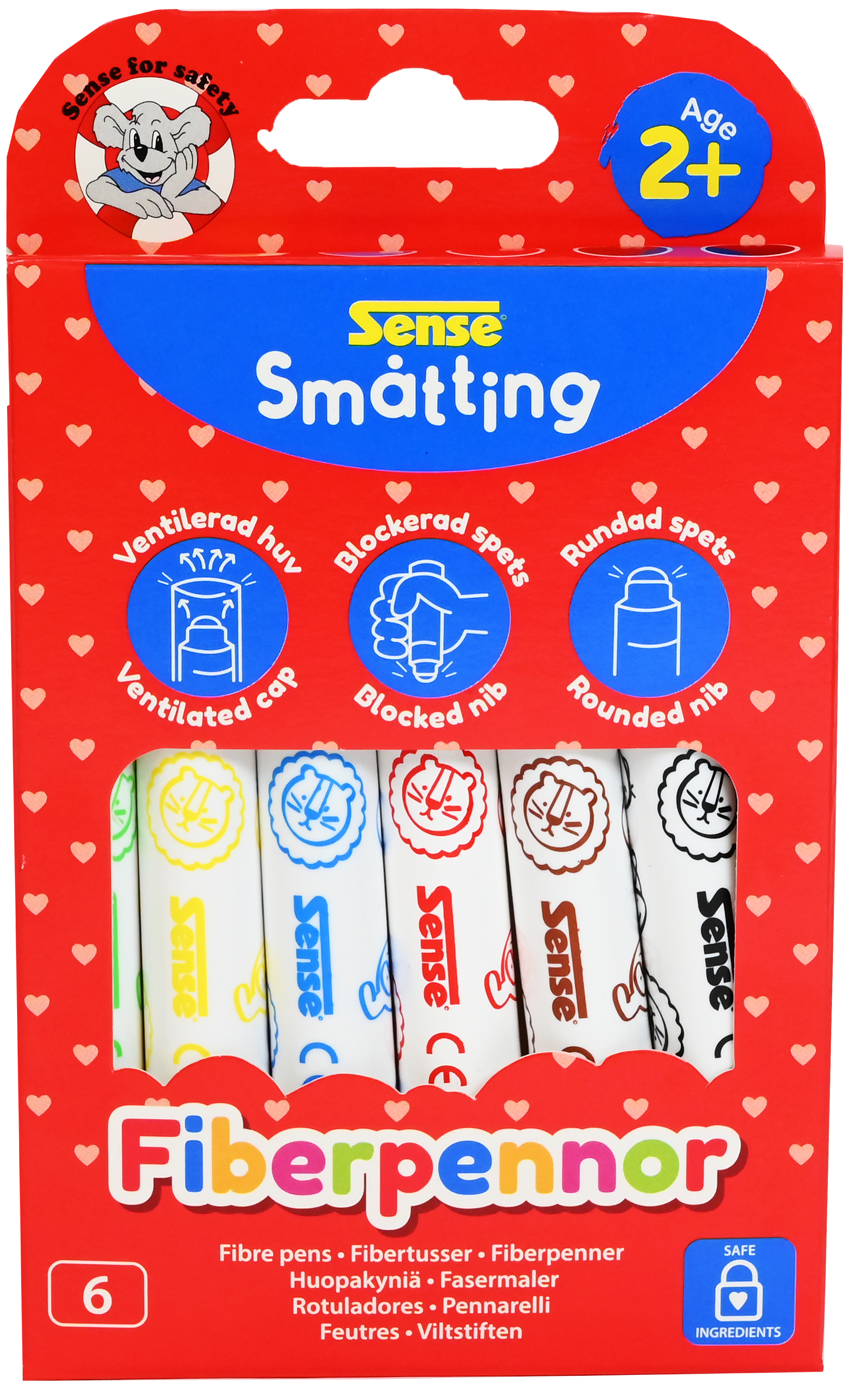 Småtting Fiberpennor 6-pack