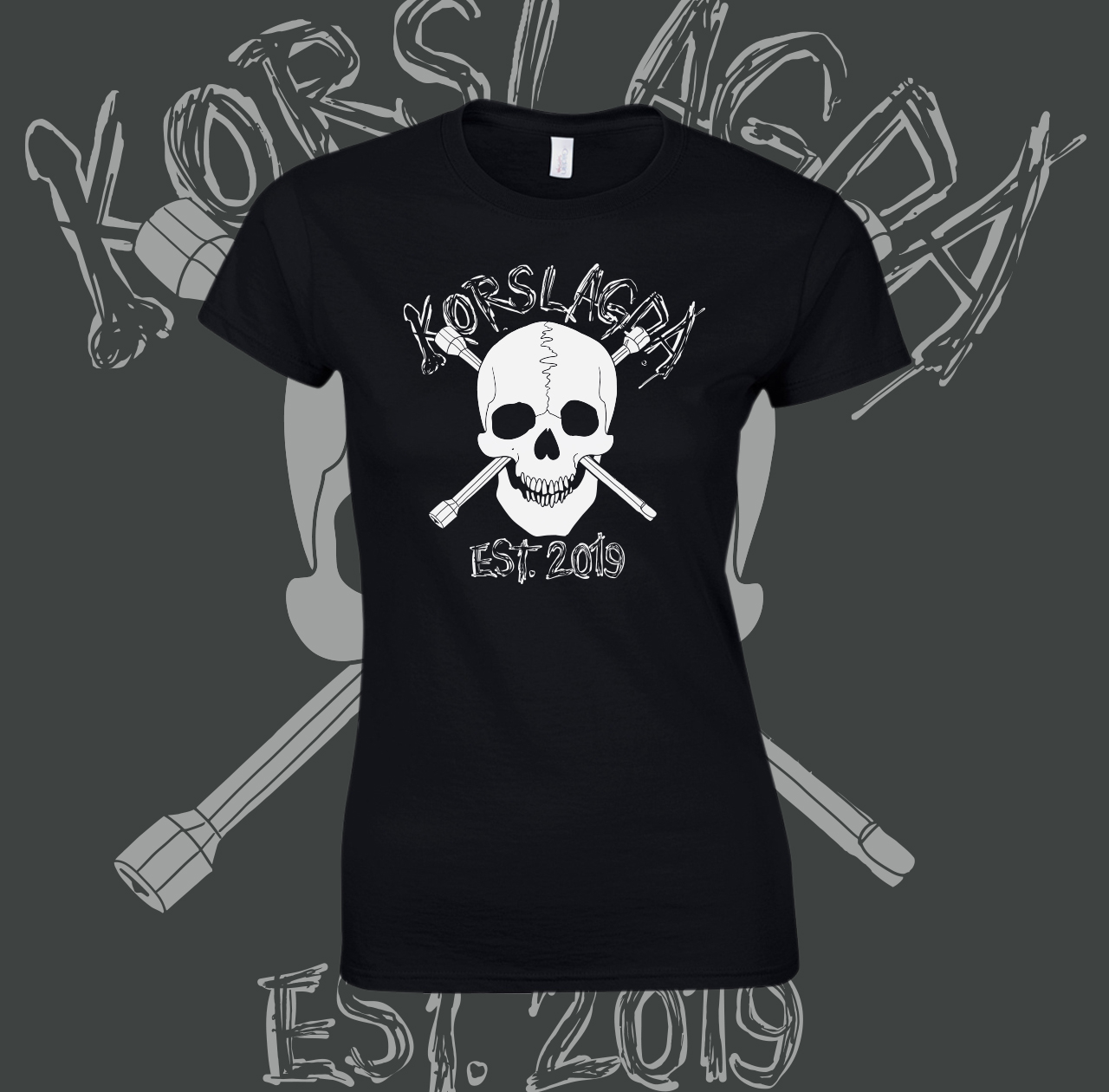 KORSLAGDA - Est. 2019 Girlie Svart