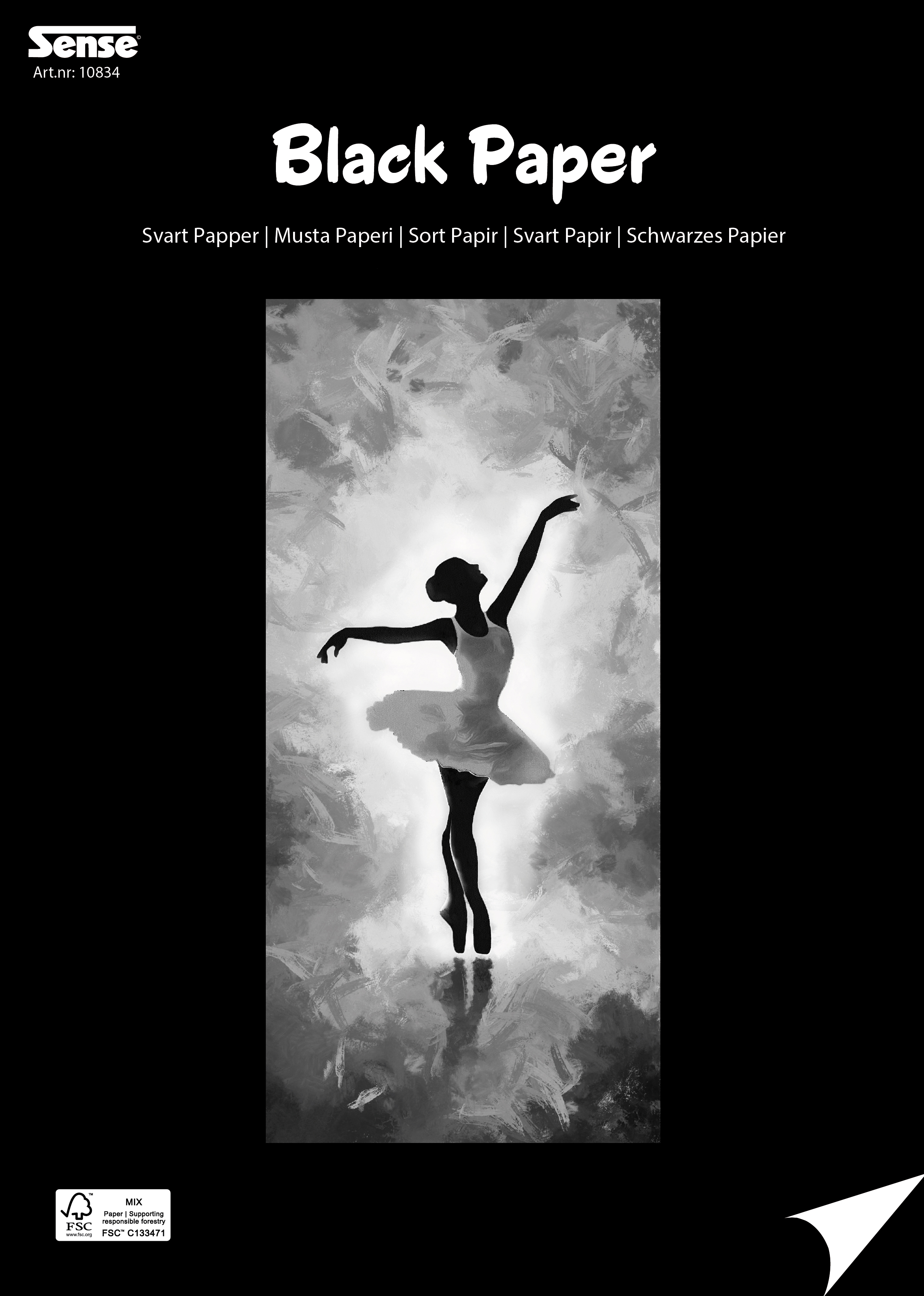 Svart papper 30 Blad FSC®